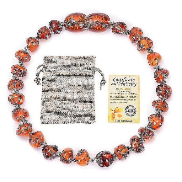 Pulsera de ámbar para bebé, pulsera de ámbar irregular para niña, joyería