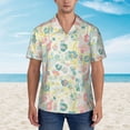 thumbnail image 2 of Disketp Watercolor Wildflowers Hawaiian Shirts for Men,Mens Casual Short Sleeve Button Down Shirts Beach Shirt,Medium, 2 of 7