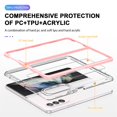 thumbnail image 4 of SaniMore for Samsung Galaxy Z Fold 4 Crystal Clear [Not Yellowing Technology] Case, Hard PC & TPU Bumpers Case with Wireless Charging Shockproof Protective Case for Samsung Z Fold 4, Pink, 4 of 7