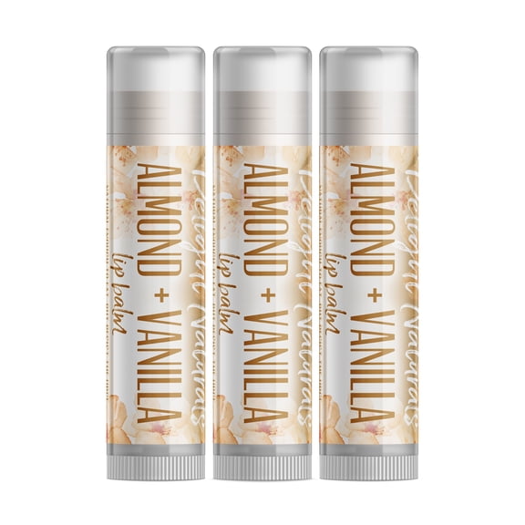 Delight Naturals Almond Vanilla Lip Balm - 3 Pack