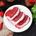 thumbnail image 3 of ABCISI 3Pcs Fake Meat Model Artificial Pork Steak Lifelike Raw Beef Faux Food Model for Kitchen Cabinet Desk Display Decoration Photo Props, 3 of 9