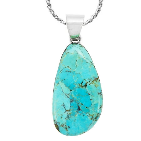 Turquoise Jewelry Necklace for Women Sterling Silver 925 | Turquoise Network | PN3102-LG-C75-R20