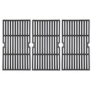 BBQration 3-Pack 16 7/8" CIF876C Matte Cast Iron Cooking Grid Replacement Parts for Charbroil 463436213, 463436214, 463441312, 463420508, 463441512, 463440109, Master Chef, Backyard and More