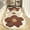 Brown, variant on Floral Cute Rug, Irregular Shaped Rug, Cute Rugs for Bedroom, Flower Shaped Rug, Bedroom Floor Carpet Non Slip Washable Area Rug for Home Room Playroom Living Room Entryway 60x40 Cm