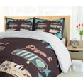 thumbnail image 5 of Ambesonne Gaming Duvet Cover Sets, Multiple Players Console, 2-Queen, Seafoam Burnt Sienna, 5 of 7