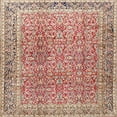 thumbnail image 1 of Ahgly Company Machine Washable Indoor Square Traditional Chestnut Red Area Rugs, 7' Square, 1 of 7