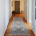 thumbnail image 1 of Floral Art Decorative Rug, Pastel Design Bohemian Nature Art of Vintage Leaves and Flowers, Quality Carpet for Bedroom Dorm and Living Room, 6 Sizes, Pale Grey, by Ambesonne, 1 of 2