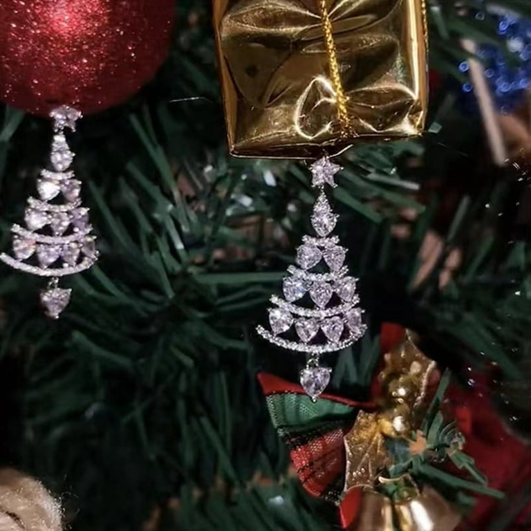Christmas Tree Holographic Earrings