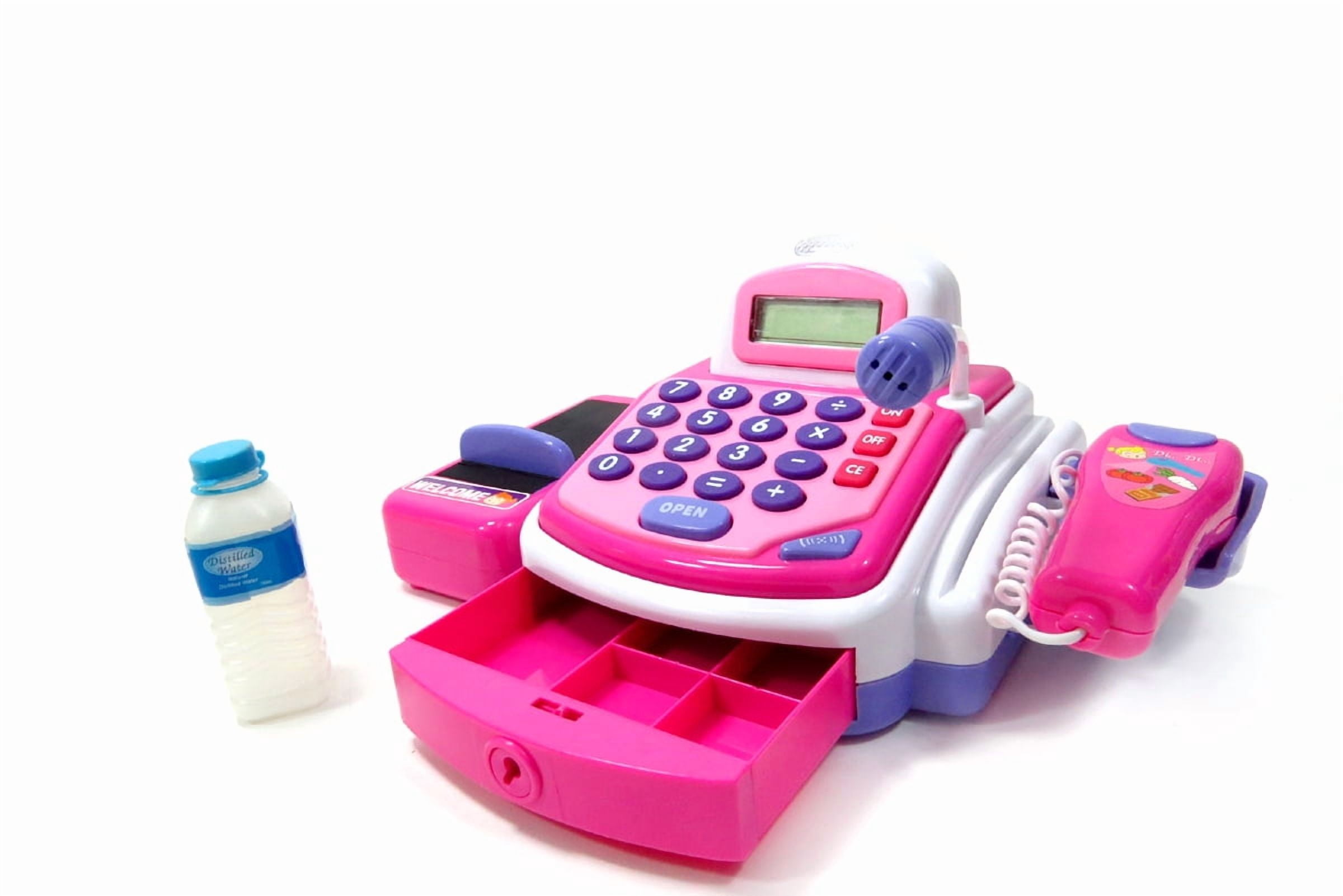 GoGrow! Grocery Pretend Play Electronic Cash Register Toy - Pink