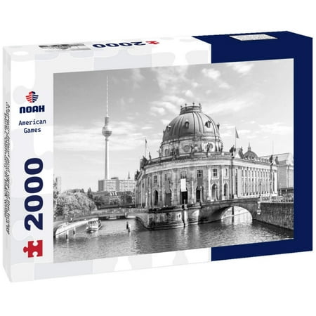 Noah Jigsaw Puzzle Museum Island and view of the bridge over the Spree, beautiful panorama of Berlin, Germany in black white 2000 pieces