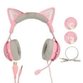 thumbnail image 2 of Auriculares Micrófonos, Cómodos auriculares de Juego de Diseño de Orejas para Gatos Voz Transparente para el Hogar, 2 of 7