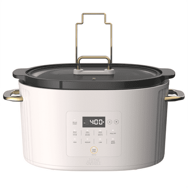 Thyme & Table 6QT Programmable Slow Cooker, Sand White