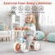 thumbnail image 4 of allobebe Baby Balance Bike for 1 Year Old, Toddler Balance Bike, No Pedal Infant 4 Wheels Baby Walker First Birthday Gift, Mini Bike for 12-36 Months, 4 of 5