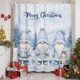 thumbnail image 6 of 66x72 Inch Shower Curtains for Bathroom, Merry Christmas Gnomes Fabric Bath Curtain Decor, Xmas Blue Forest Winter Waterproof Restroom Curtains Shower Set Accessories with 12 Hooks 66 Inch, 6 of 8