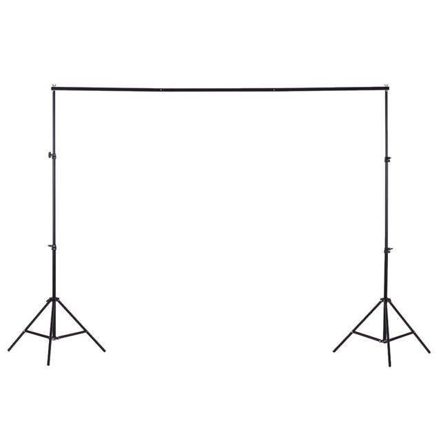 Amdohai 200 * 200cm/78 * 78 Pouces Alliage d'Aluminium Support de Studio Photo Réglable pour Arrière-Plan Toile de Fond Système de Support Kit Robuste Photo Vidéo Crossbar Kit avec Sac de Transport 6 Pcs Pinces pour Maison St