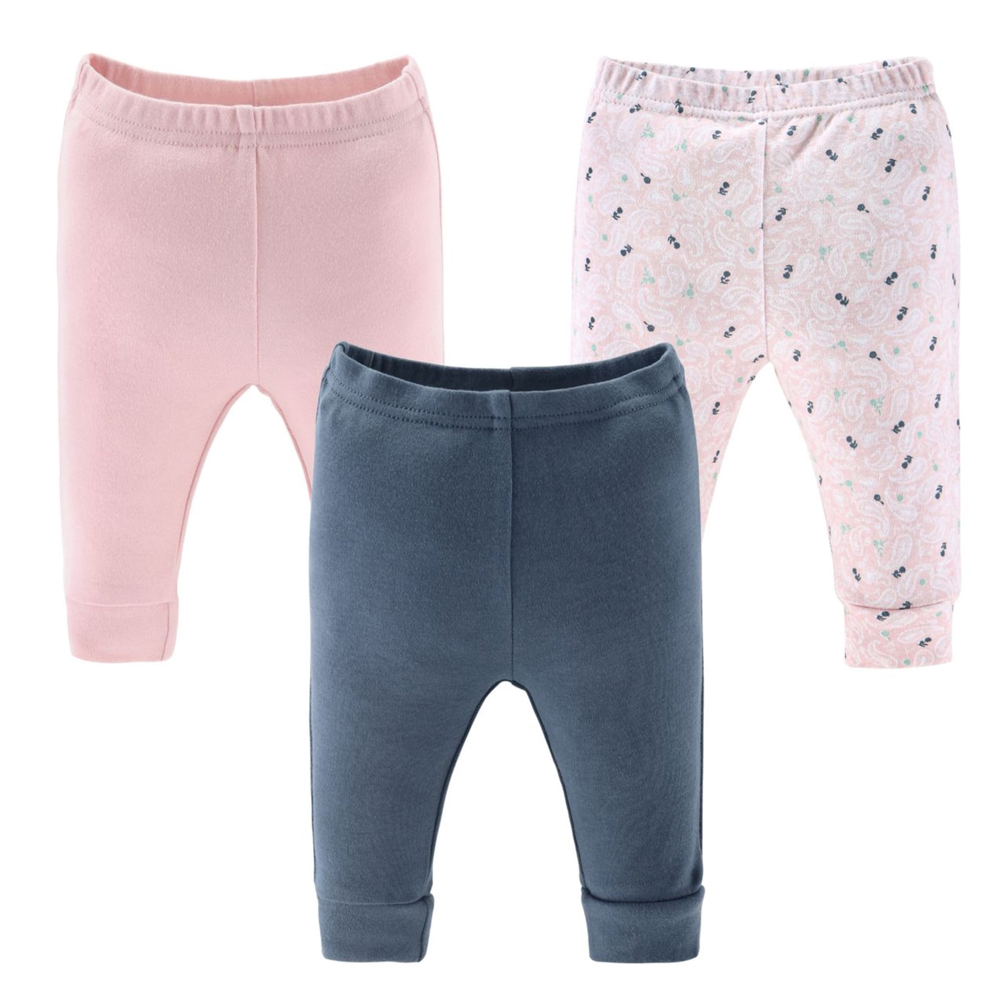 The Peanutshell Newborn Layette Gift Set for Baby Girls, Blue Pink Prairie Floral, 16 Essential Pieces, 0-3 Months