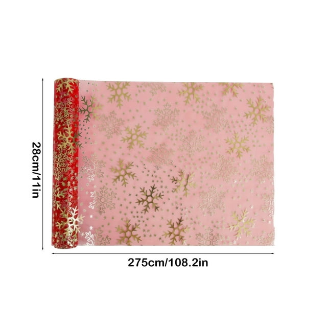 Decoraciones navideñas, bandera de mesa con lámina de oro caliente, tela de nailon, bandera de mesa, decoración para fiestas, bandera de mesa con copos de nieve navideños, bandera de mesa para reunion