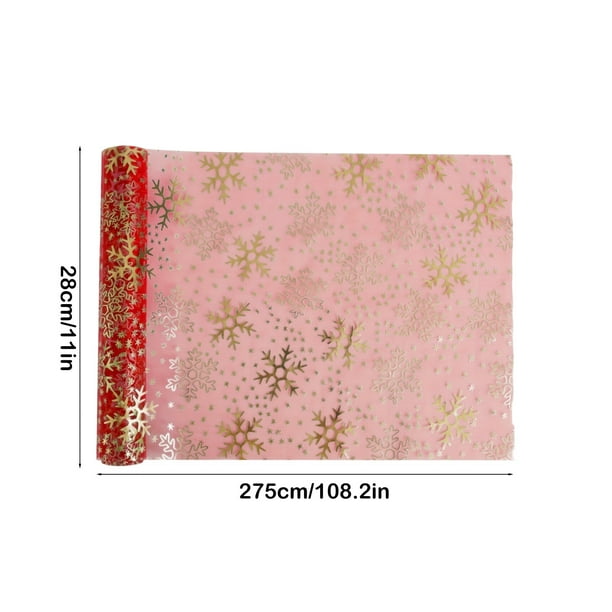 Decoraciones navideñas, bandera de mesa con lámina de oro caliente, tela de nailon, bandera de mesa, decoración para fiestas, bandera de mesa con copos de nieve navideños, bandera de mesa para reunion