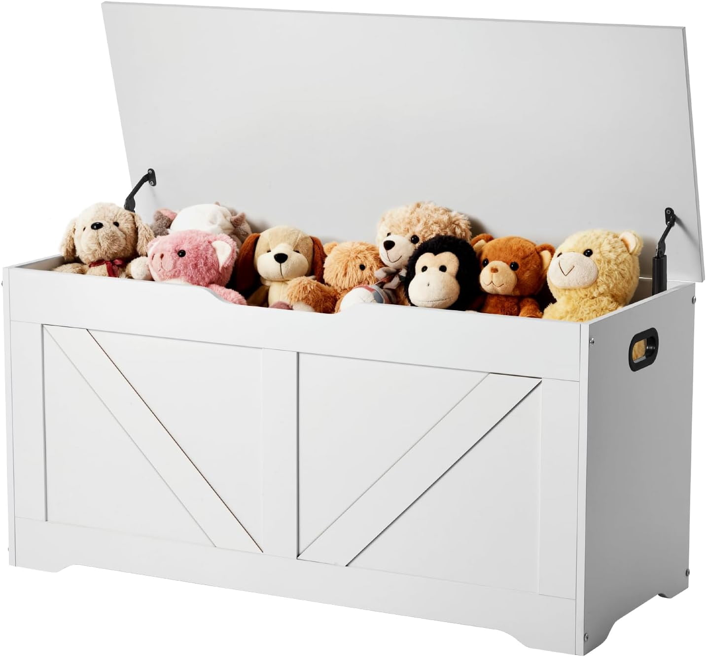 KidKraft Nantucket Wood Storage Bench with Three Bins, White