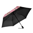 thumbnail image 2 of FORMRS Travel Umbrella Folding Auto Open Close Windproof Rain UV Protection, Pink Gingerbread House, 2 of 8