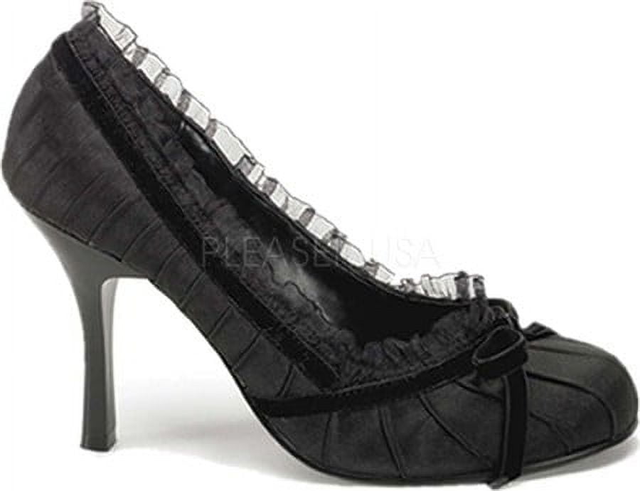 funtasma by pleaser women's dainty-420 pump,black satin,10 m