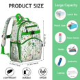 thumbnail image 6 of Lightweight student backpack, spacious and durable, water-resistant with multiple compartments, perfect for travel, accented with Floral prints., 6 of 6