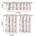 thumbnail image 6 of Kitchen Curtains 36 Inch Short - 3 Panel Set, Flamingo Tropical Bird Print, Rod Pocket Window Curtain, 100% Polyester for Hawaiian Summer Beach Decor, Easy Wash, 6 of 6