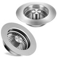 thumbnail image 1 of Colador y tapón para desagüe de fregadero de cocina tgosomt, 2 unidades, acero inoxidable, 1 of 6