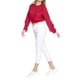 thumbnail image 2 of Blusa Para Mujer Juvenil Con Olanes En Delantero Corta Manga Larga Color Fiusha Casual 330727 rojo G, 2 of 5