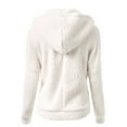 thumbnail image 4 of JINMGG 2024 Summer Womens Tops Clearance Womens Plus Size Clearance $5 Women Hooded Sweater Coat Winter Warm Wool Zipper Coat Cotton Coat Outwear WH4XL, 4 of 7