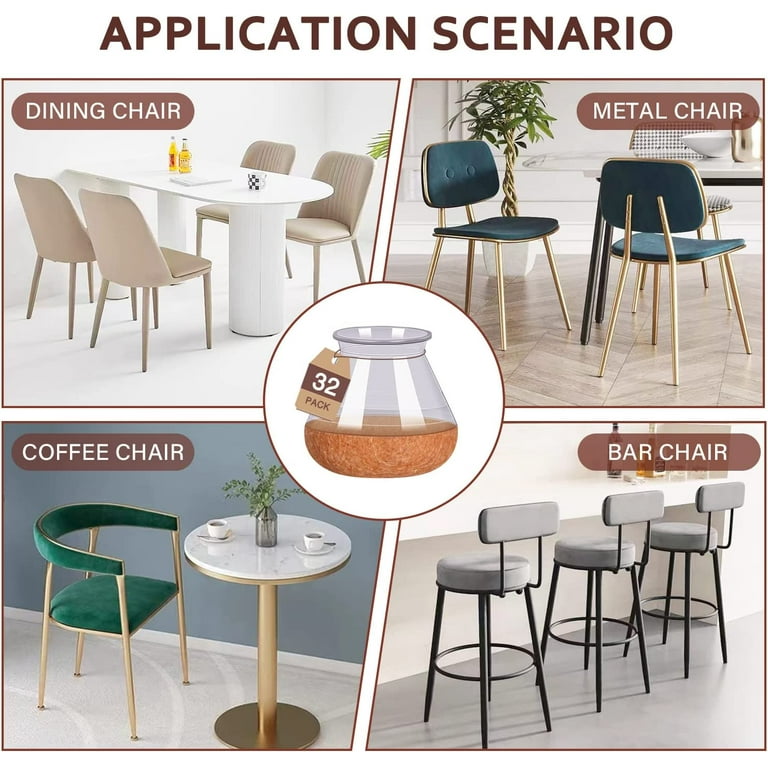 2023 New Chair Leg Floor Protector Rubber Chair Leg Protectors for Hardwood Floors Reinforced Bottom Felt Pad Stretchable Fit Walmart