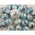 thumbnail image 3 of Big Game toys~25 Glass Marbles White Tiger White/Blue/Black Swirl Classic Style Game Pack (24 Player, 1 Shooter) Decor/Vase Filler/Aquarium, 3 of 6