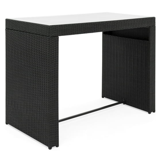 Best Choice Products 7 Piece Outdoor Rattan Wicker Bar Dining Patio Best Choice Products 7 Piece Outdoor Rattan Wicker Bar Dining Patio Furniture Set W Gl Table Top 6 Stools Black