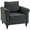 Dark Grey, variant on HOMCOM Vintage Accent Chair, Upholstered Armchair with Rubber Wood Legs