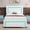 White, variant on 4 EVER WINNER Twin Size LED Bed Frame with Headboard,Upholstered Platform Bed Frame with LED Lights,Diamond Tufted Headboard and Footboard,Pink