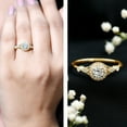 thumbnail image 3 of Rosec Jewels Circle Engagement Ring with Lab Diamond - Vintage Inspired Ring - EF-VS Quality, 14K Yellow Gold, US 4.50, 3 of 9