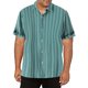 thumbnail image 2 of Camisas Para Hombre Casual Camisas casuales para hombre Camisas de playa con botones de manga corta Camisas de verano tropical (Blue, XXL), 2 of 3