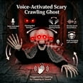 thumbnail image 4 of Voice Activated Crawling Skeleton Prop, Animated Halloween Decoration Zombie Groundbreaker with Creepy Sound and Flashing Eyes for Ghost HOUSE Props, Yard, Lawn, Patio, Graveyard Halloween Outside, 4 of 4