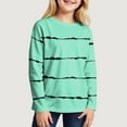 thumbnail image 2 of Gubotare Girls Long Sleeve Shirt Girls Raglan Length Sleeve T Shirts Fashion Fall Crew Neck Cute Tops Color Block Long Sleeve Size 11-12 (Mint Green,11-12 Years), 2 of 5