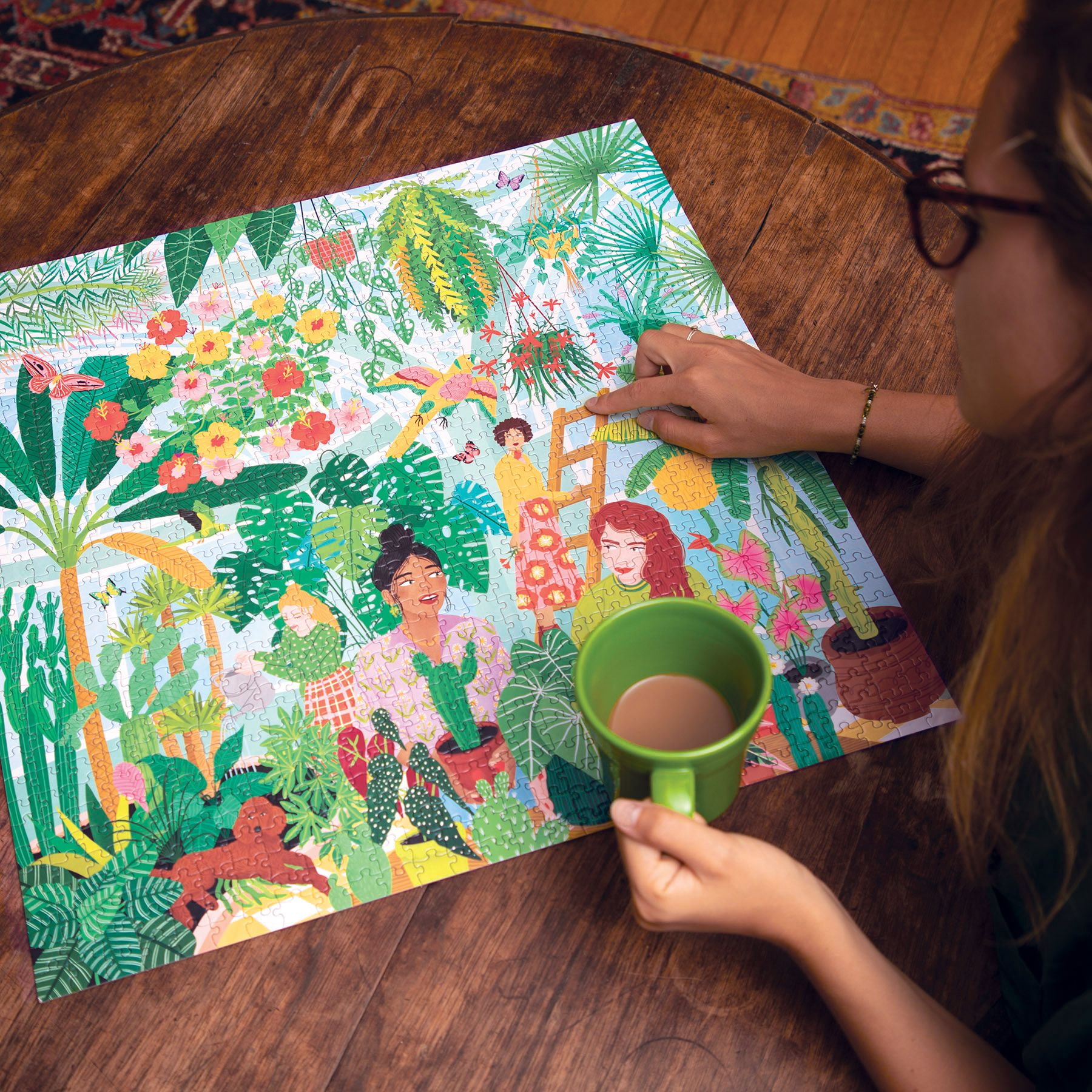 Eeboo 1000 Piece Puzzle for Adults or Kids, Colorful Design Jigsaw Puzzles