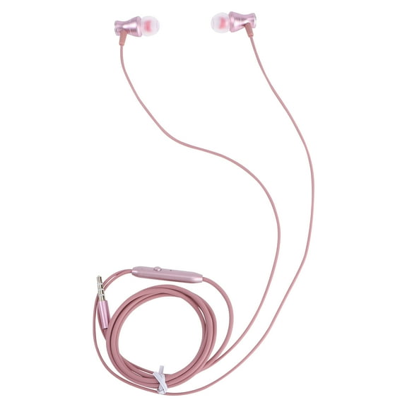 WHAMVOX 1Pcs Wired Earphones Rose Gold for Phone Sweatproof Stereo Sound Strong Bass Built-in Mic
