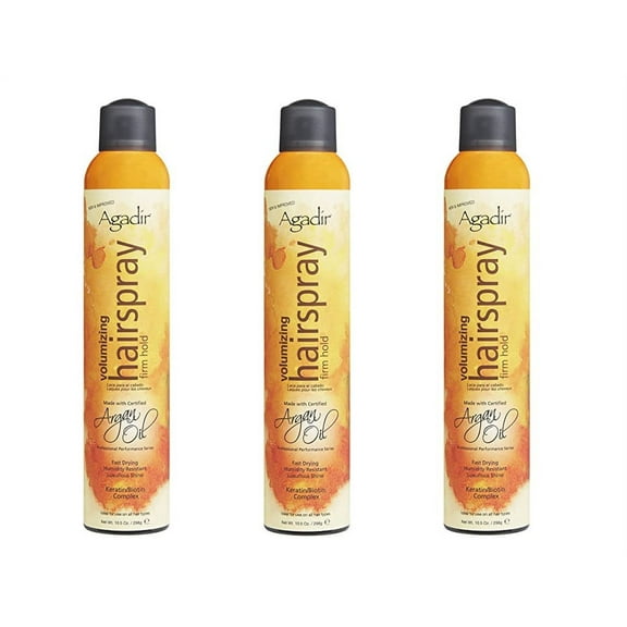Agadir Argan Oil Volumizing Hair Spray Firm Hold, 10.5-ounce (Pack of 3)