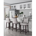 thumbnail image 2 of Manhattan Comfort Tabouret de Bar en Similicuir Gris Clair, 2 of 3