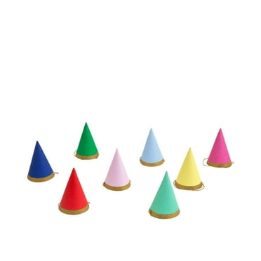 Vibrant Mini Party Hats Set of 8 for Celebrations, Birthdays, and Events - Fun Colorful Accessories to Brighten Up Any Festive Occasion and Create Lasting Memories