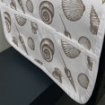 thumbnail image 3 of Nautical Microwave Oven Cover, Marine Theme Ocean Elements with Various Seashells in Hand Drawn Style Print, Water Resistant Organizer with Pockets Kitchen, 36" x 12", Umber and White, by Ambesonne, 3 of 4