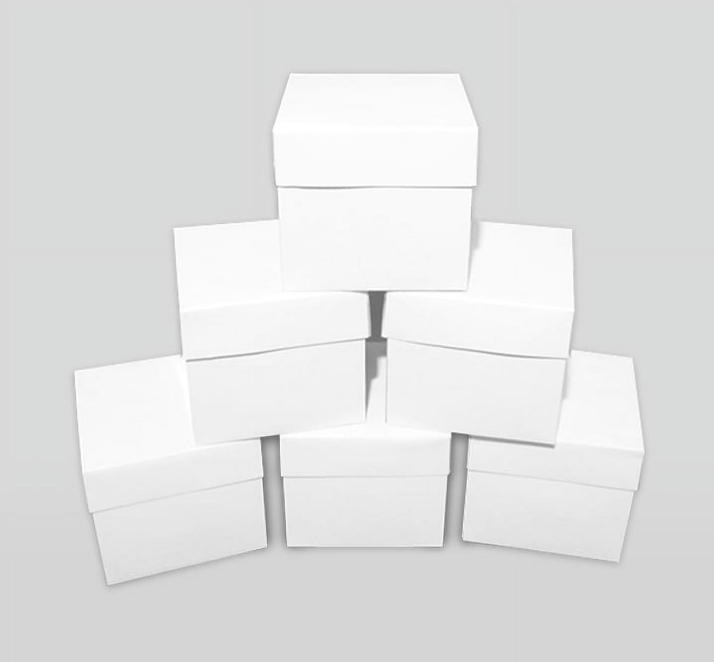 (5 pack) Holiday Time White Cube Boxes, 6 Count