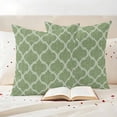 thumbnail image 3 of Green Moroccan Outdoor Waterproof Pillow Covers, Morocco Boho Ethnic Abstract Geometric Decorative Square Throw Pillowcase Sofa Cushion Sham for Patio/Couch/Chair, 18"x18" 2 Pack, 3 of 8