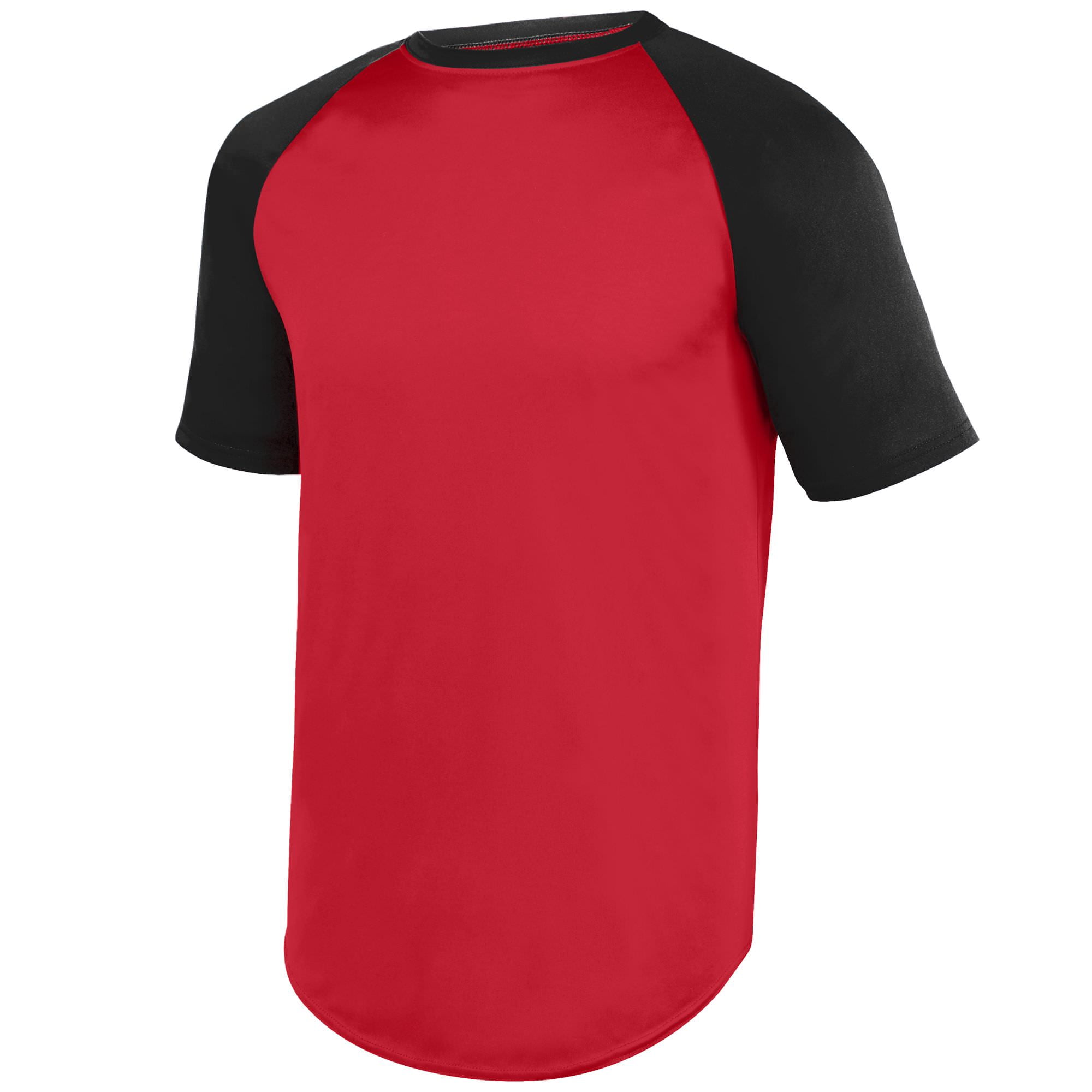 Augusta Sportswear S Wicking Short Sleeve Baseball Jersey Red/Black ...