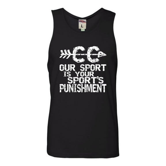 Go All Out Our Sport Is Your Sport's Punishment Cross Country Sleeveless Tank Top T-Shirt Mens/Women/Flowy/Fitted