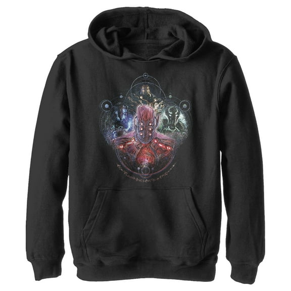 Boy's Marvel Eternals Celestials Four  Pull Over Hoodie Black X Large